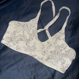 Sage green strapy sports bra